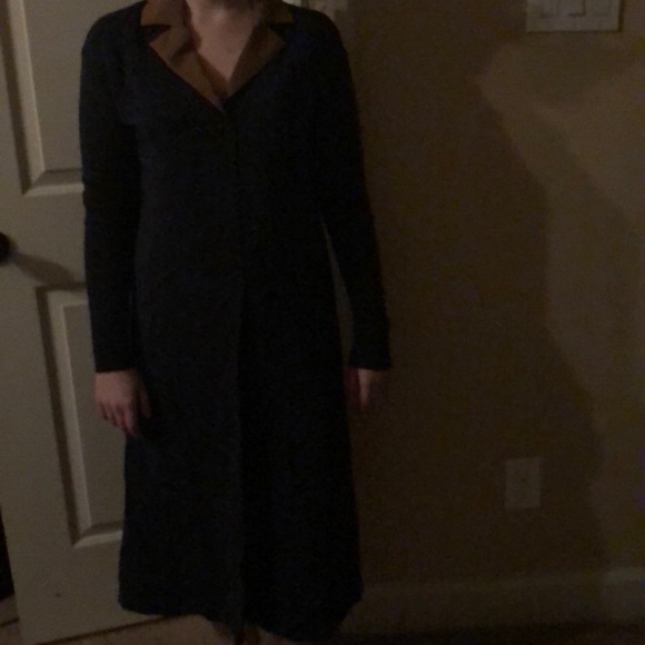 Marni collared silk dress wool sleeves charcoal 40 - Picture 2 of 5